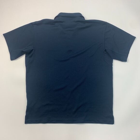 Columbia Polo Shirt Mens L Large Navy Blue Omni Shade Sun Protection Utilizer - Picture 3 of 14